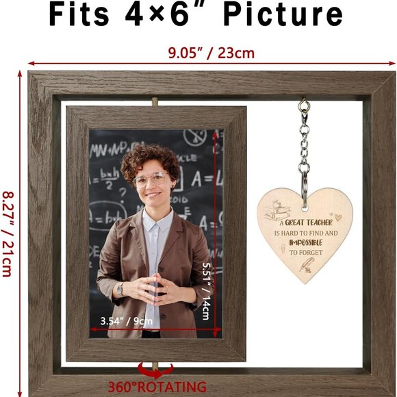 Teacher Photo Frame 3D Shadow Box Wood - Picture 5 of 5